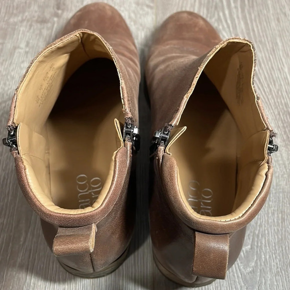 Franco Sarto Leather Keegan Ankle Boots Brown 9M - Picture 13 of 13